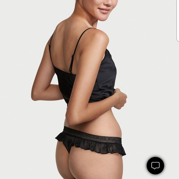 Victoria's Secret Lace Flutter Thong Panty - Picture 3 of 4